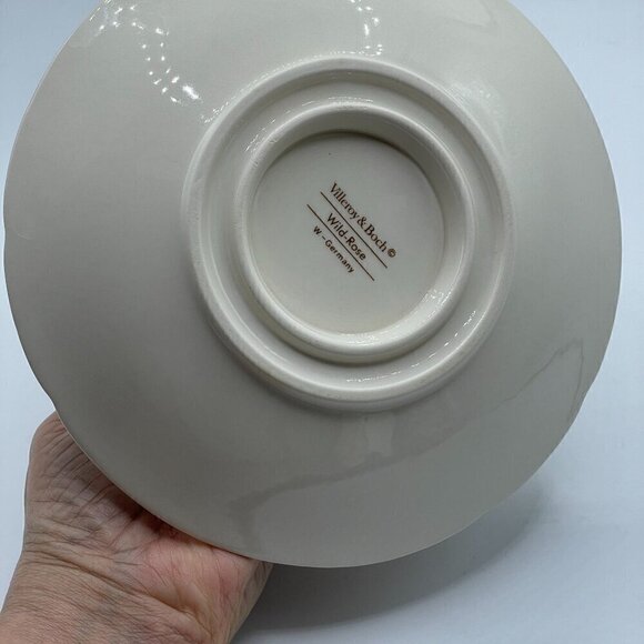 Villeroy & Boch Wild Rose Vintage Sauceboat w/Underplate Porcelain Hand Painted - Picture 5 of 6